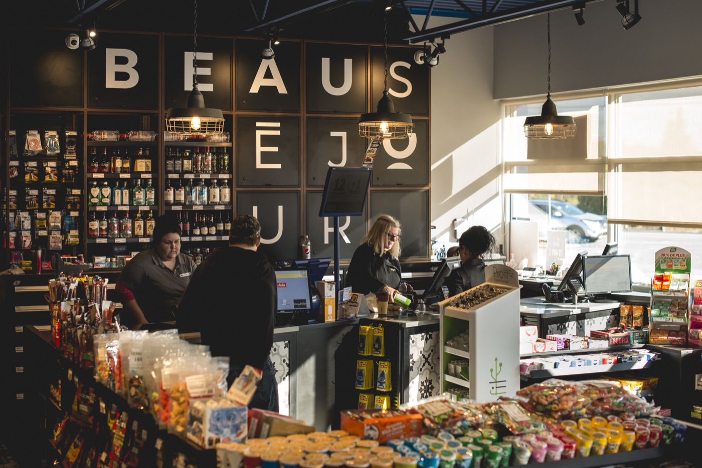 Inside a Beauséjour store with the team at the counter
